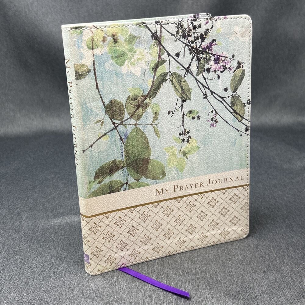 My Prayer Journal Diary Devotional Notebook Botanical Cover Purple Ribbon